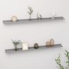Wall Shelves 2 pcs Gray 45.3"x3.5"x1.2"