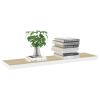 Floating Wall Shelf Oak and White 47.2"x9.3"x1.5" MDF