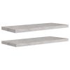 Floating Wall Shelves 2 pcs Concrete Gray 31.5"x9.3"x1.5" MDF