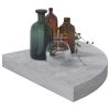Wall Corner Shelf Concrete Gray 13.7"x13.7"x1.4" MDF