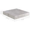 Floating Wall Shelf Concrete Gray 9.1"x9.3"x1.5" MDF