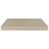 Floating Wall Shelves 2 pcs Oak 19.7"x9.1"x1.5" MDF
