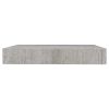 Floating Wall Shelves 2 pcs Concrete Gray 9.1"x9.3"x1.5" MDF