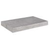 Floating Wall Shelves 2 pcs Concrete Gray 15.7"x9.1"x1.5" MDF
