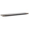 Floating Wall Shelf Concrete Gray 47.2"x9.3"x1.5" MDF