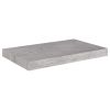 Floating Wall Shelf Concrete Gray 19.7"x9.1"x1.5" MDF