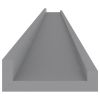 Wall Shelves 2 pcs Gray 45.3"x3.5"x1.2"