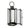 Brianna Stainless Steel Outdoor 16" Lantern, Black