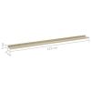 Wall Shelves 2 pcs White and Sonoma Oak 45.3"x3.5"x1.2"