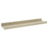 Wall Shelves 2 pcs White and Sonoma Oak 15.7"x3.5"x1.2"