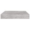 Floating Wall Shelf Concrete Gray 9.1"x9.3"x1.5" MDF
