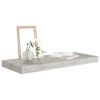 Floating Wall Shelf Concrete Gray 23.6"x9.3"x1.5" MDF