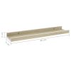 Wall Shelves 2 pcs White and Sonoma Oak 15.7"x3.5"x1.2"