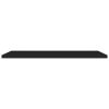 Floating Wall Shelves 2 pcs Black 47.2"x9.3"x1.5" MDF