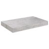 Floating Wall Shelf Concrete Gray 9.1"x9.3"x1.5" MDF