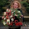 1pc, Christmas Wreath Red Truck Decoration, Large Door Front Wreath, Door Hanging, Christmas Decorations, Home Decoration Wreath, Christmas Decor Supp