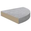 Wall Corner Shelf Concrete Gray 13.7"x13.7"x1.4" MDF
