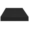 Floating Wall Shelves 4 pcs Black 23.6"x9.3"x1.5" MDF