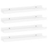 Wall Shelves 4 pcs High Gloss White 15.7"x3.5"x1.2"