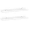 Wall Shelves 2 pcs High Gloss White 15.7"x3.5"x1.2"