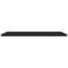 Floating Wall Shelves 4 pcs Black 47.2"x9.3"x1.5" MDF
