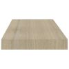 Floating Wall Shelves 2 pcs Oak 19.7"x9.1"x1.5" MDF