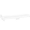Floating Wall Shelf Oak and White 47.2"x9.3"x1.5" MDF