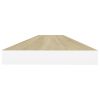 Floating Wall Shelf Oak and White 47.2"x9.3"x1.5" MDF