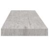 Floating Wall Shelves 2 pcs Concrete Gray 31.5"x9.3"x1.5" MDF
