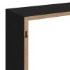 Wall Cube Shelves 3 pcs Black MDF