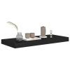 Floating Wall Shelves 4 pcs Black 23.6"x9.3"x1.5" MDF